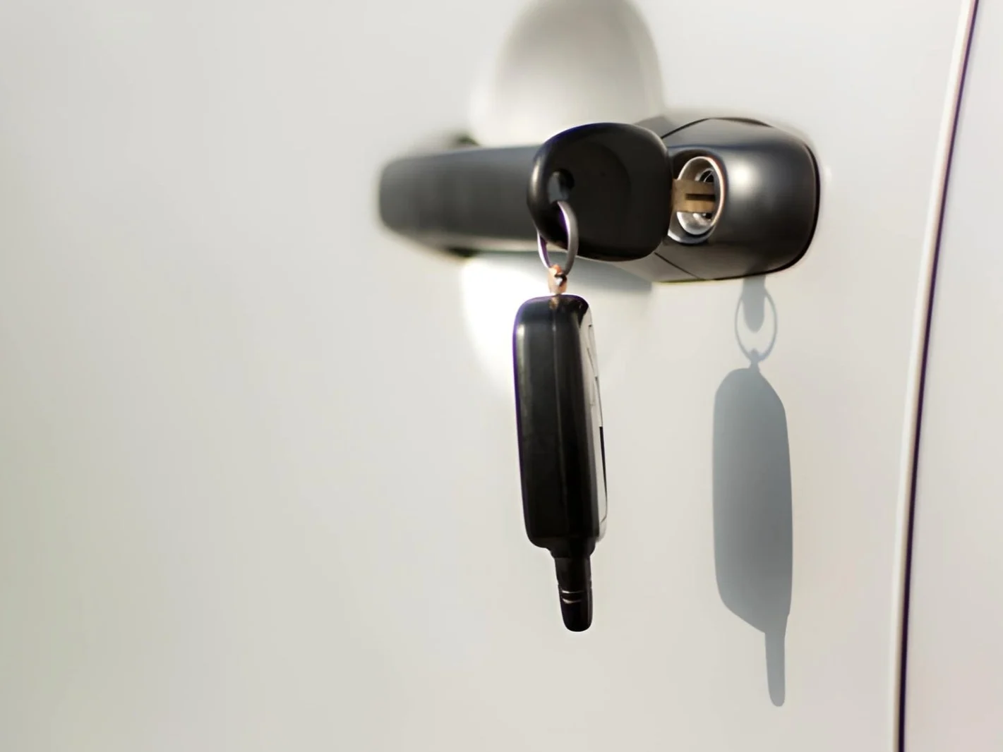 Concept of car security car key with remote
