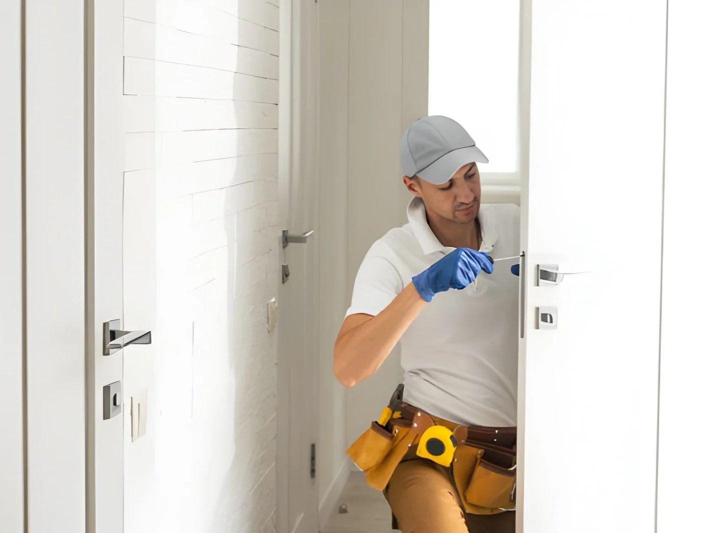 Locksmith unscrew the door lock locksmith repairs